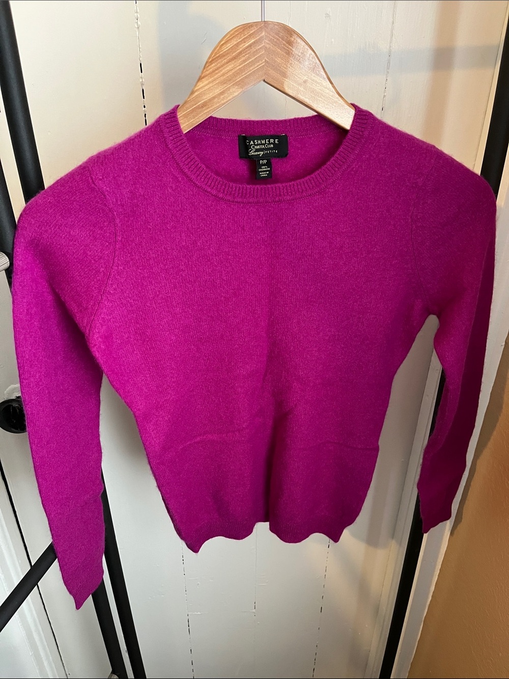 Charter Club Fuchsia Crewneck Cashmere Sweater